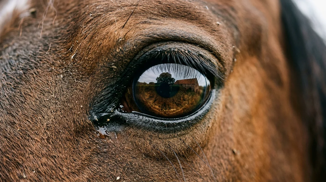 Un regard de cheval, Éco-Ferme de Corcelles, Foissiat